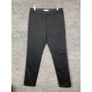 Hill City Everyday Pants‎ Men's 31X32 Elastic Waist Black Flat Front Straight